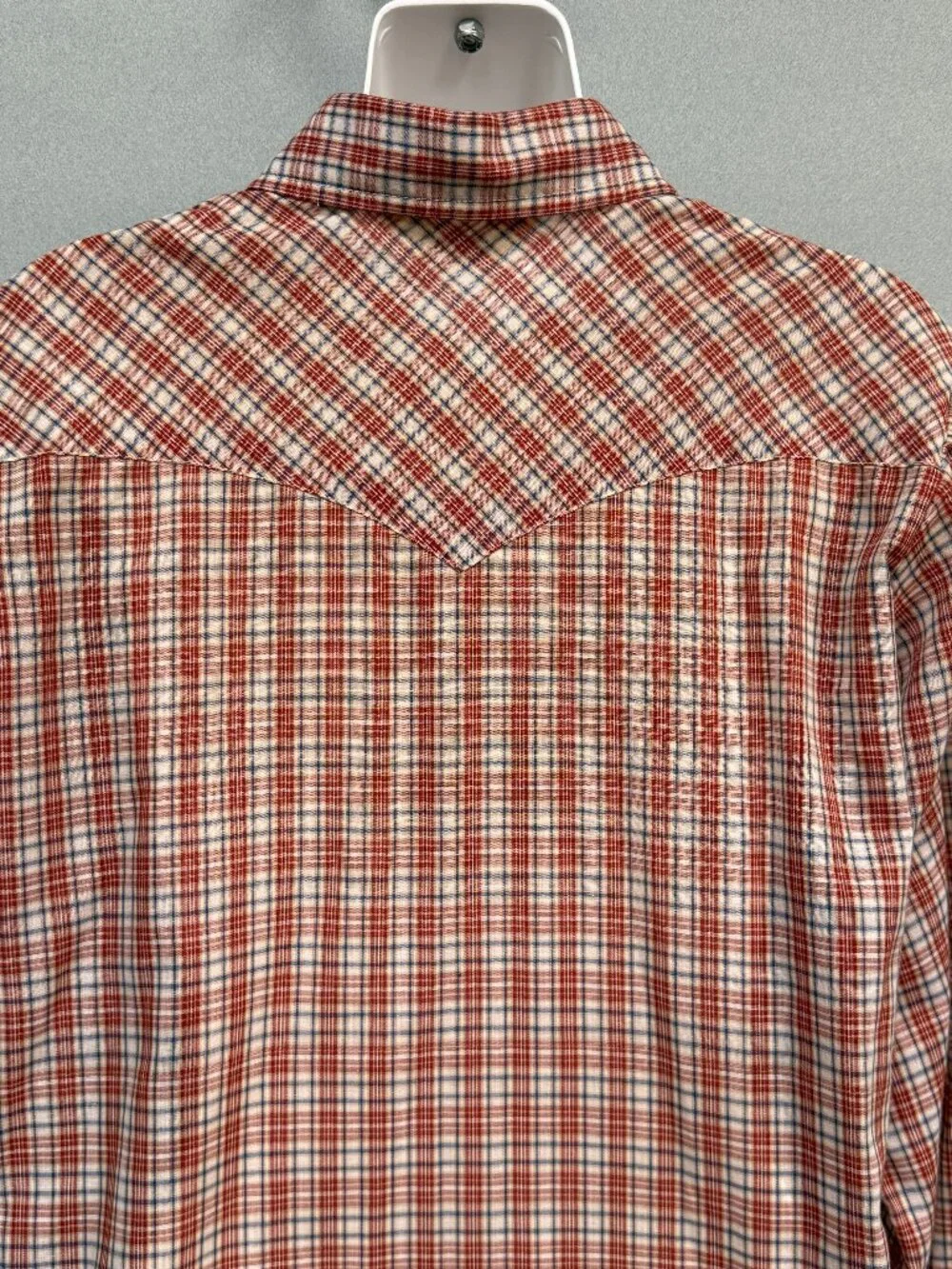 70s Amy Barr Red Plaid Pearl Snap Western Shirt Women's M/38 Equestrian Cowgirl